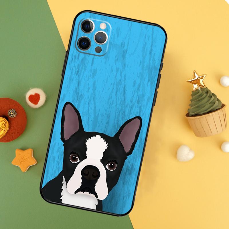 

Boston Terrier Dog Phone Case For iPhone 17 17Air 16 15 14 13 11 12 Pro Max 12 13 Mini 16E Shockproof Cover iPhone 17 Pro