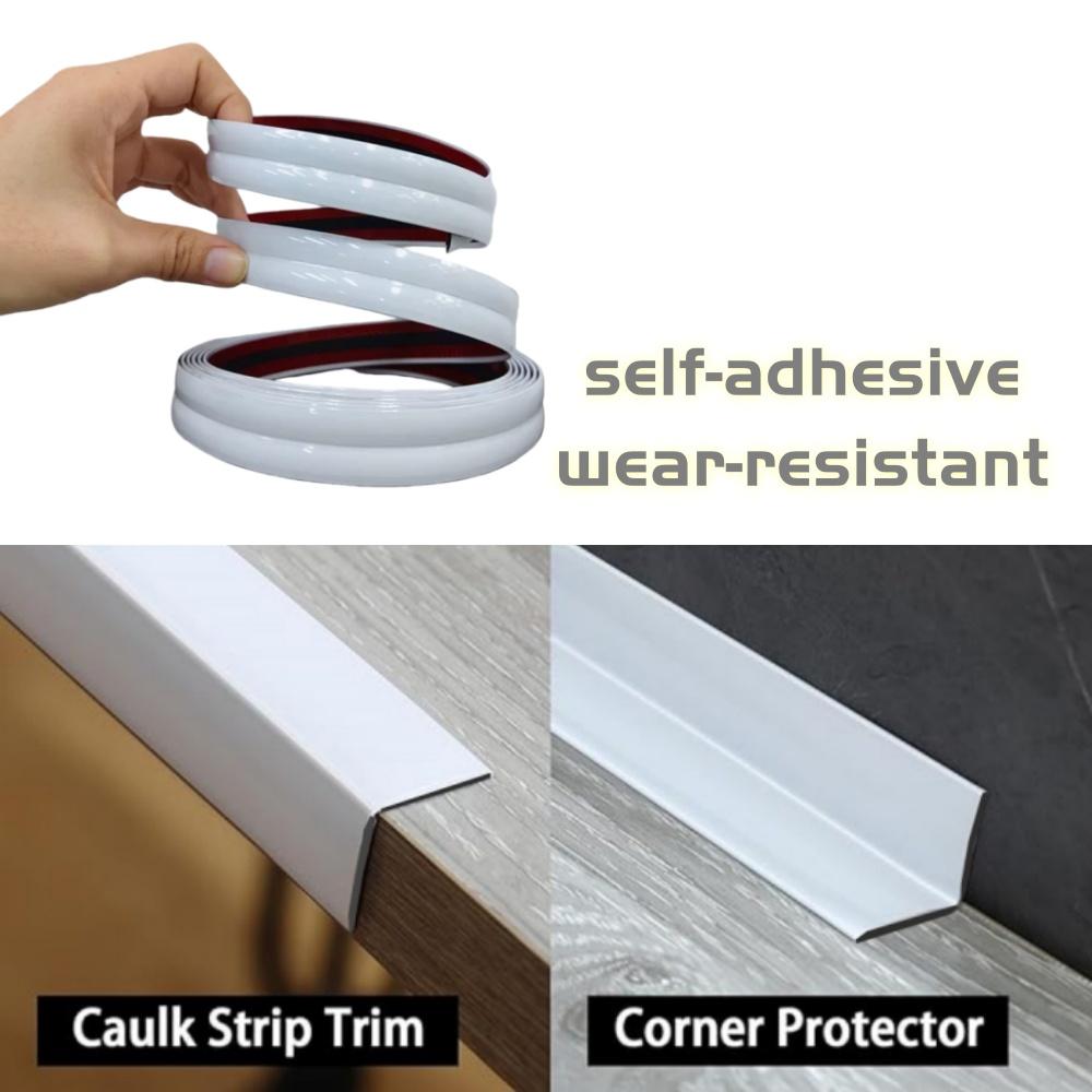 1pc 118.11inX0.79in Self adhesive desktop edge wall corner decorative strip, DIY PVC wall corner skirting decorative strip