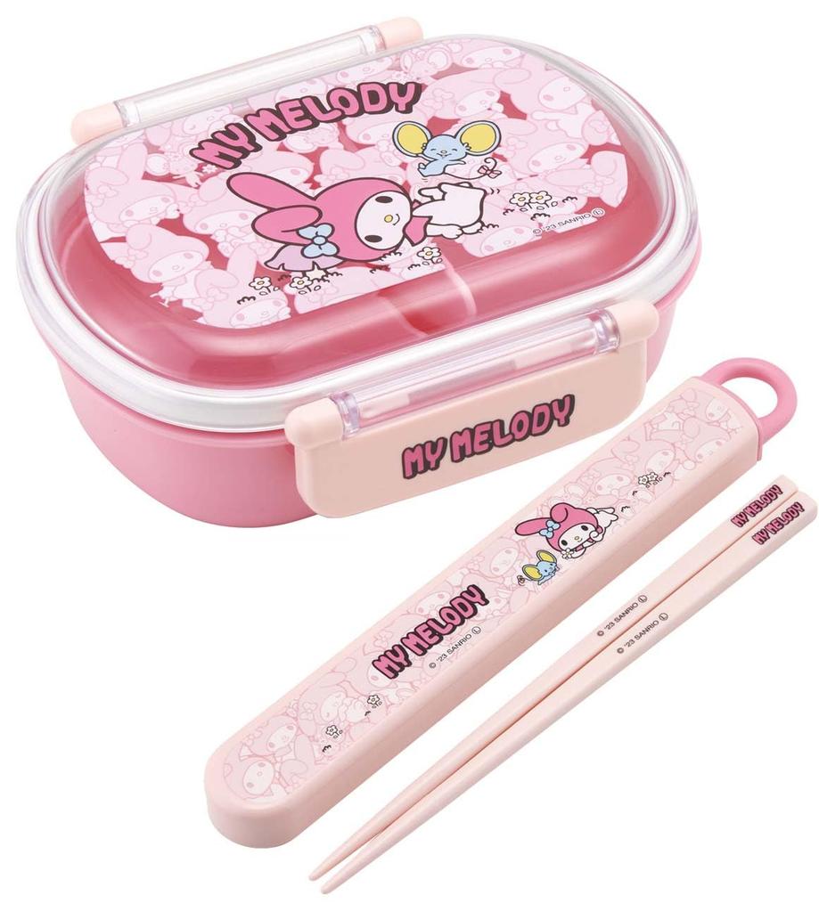 Skater Lunch 1 with Fluffy Meal Made in My Sanrio Kids' Box, Tier, 360ml, Inner, Dome-Shaped, Container, Antibacterial, Japan, Melody, Ushiro-Shiro,