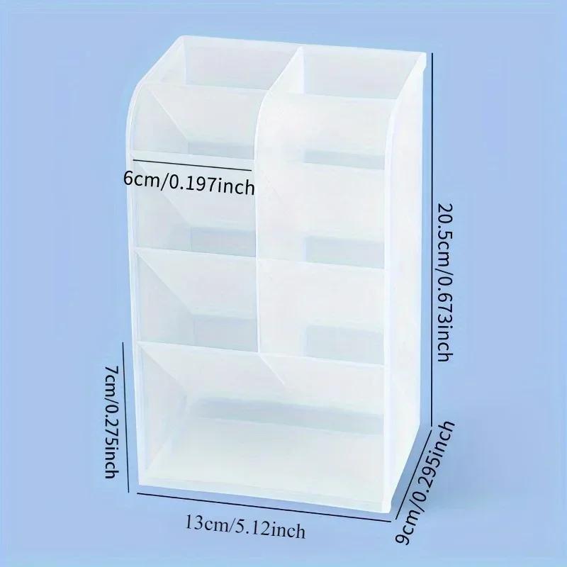 Non-Toxic Multi Functional Desktop Pen Holder Transparent Large Capacity Pen Holder Stationery Organizer Office Desk Pen Storage Rack