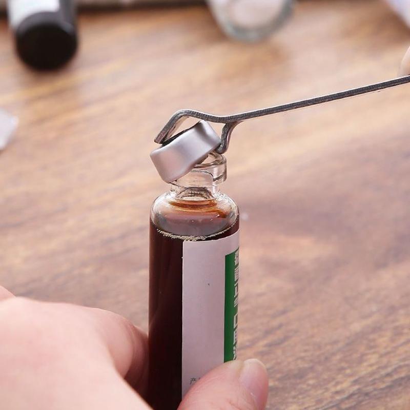 1 buc. Deschidetor de flacoane cu lichid oral, din oțel inoxidabil, instrument medical pentru asistentă medicală, fiole portabile, deschizător de conserve, accesorii de bucătărie