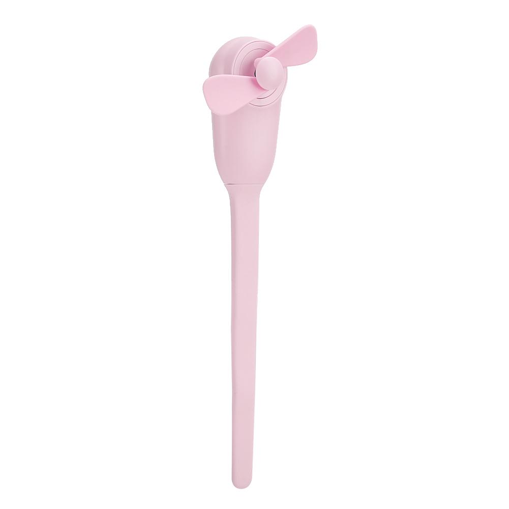 Mini Flexible Fan USB Charging Portable Desktop Bedside Universal Fan Blade Auto Stop(Pink )