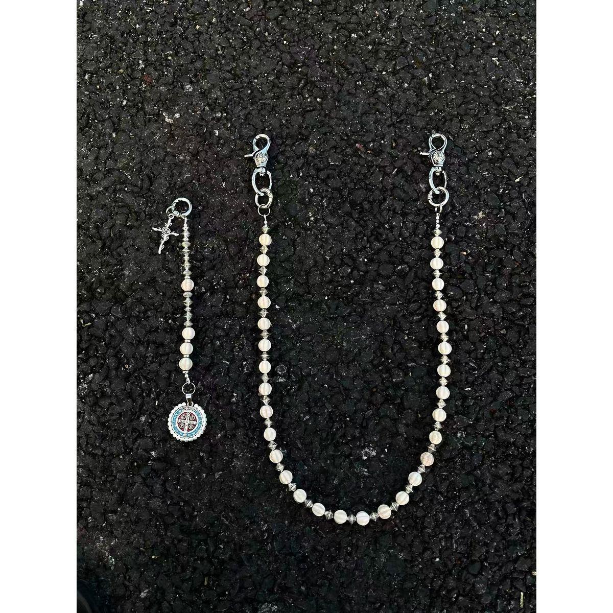 

Бирюзовый текстурированный круглый металлический кулон на цепочке для аксессуаров для одежды 70cm