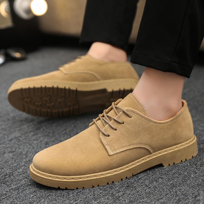 Fashion 2025New Men's Shoes Fashion Suede Casual Shoe Comfortable Driving Shoes Lace Up Oxfor Work Shoes for Men Flats Zapatillas Hombre