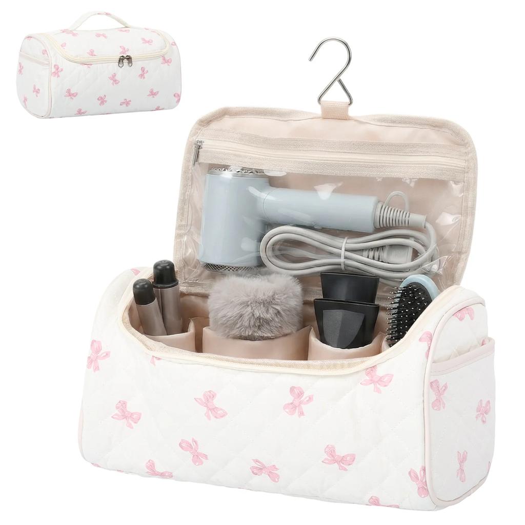 Portable Hair Dryer Storage Bag Dustproof Travel Case Multi-Pocket Dustproof Curling iron Organizer Pouch