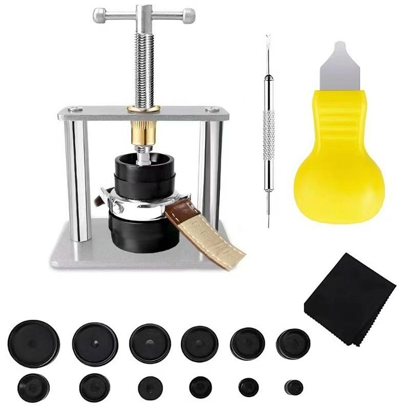 Uhrenpresswerkzeug-Set Einfache spiralförmige Uhrengehäusepressmaschine Gehäuseboden-Schließer Einfache Bedienung für DIY-Hobbyisten Reparatur