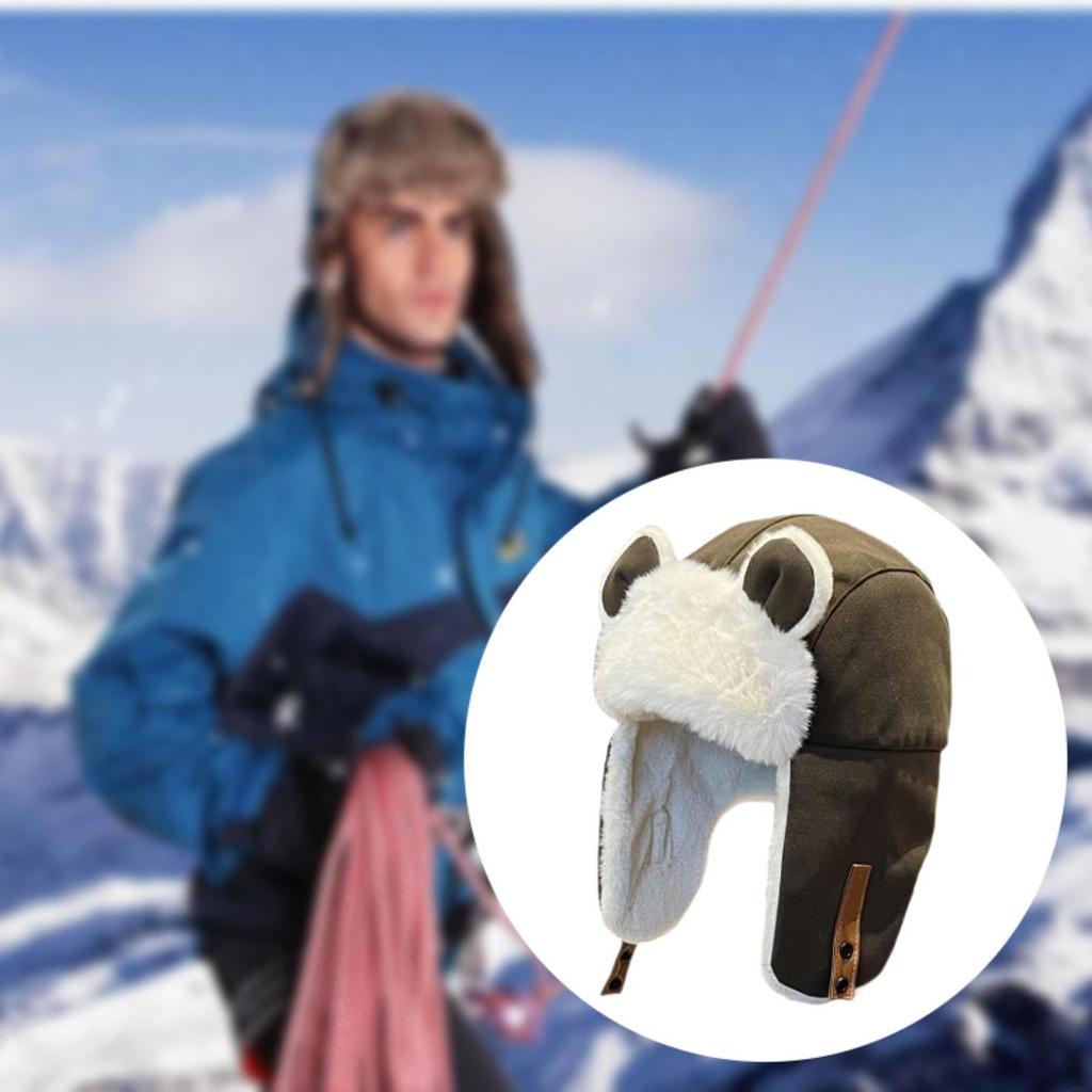 Animal Ears Trapper Hat Cute Plush for Street Outdoor Backpacking Holidays