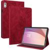 Lenovo Tab M9 Case, Wallet Pen Slot, Butterflies, Red