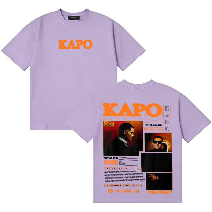 Rapper Kapo New Album T Shrits Hipster Unisex Women Fans Casual Style Oversized Cotton Tops Y2K High Quality Short Sleeve TShirts