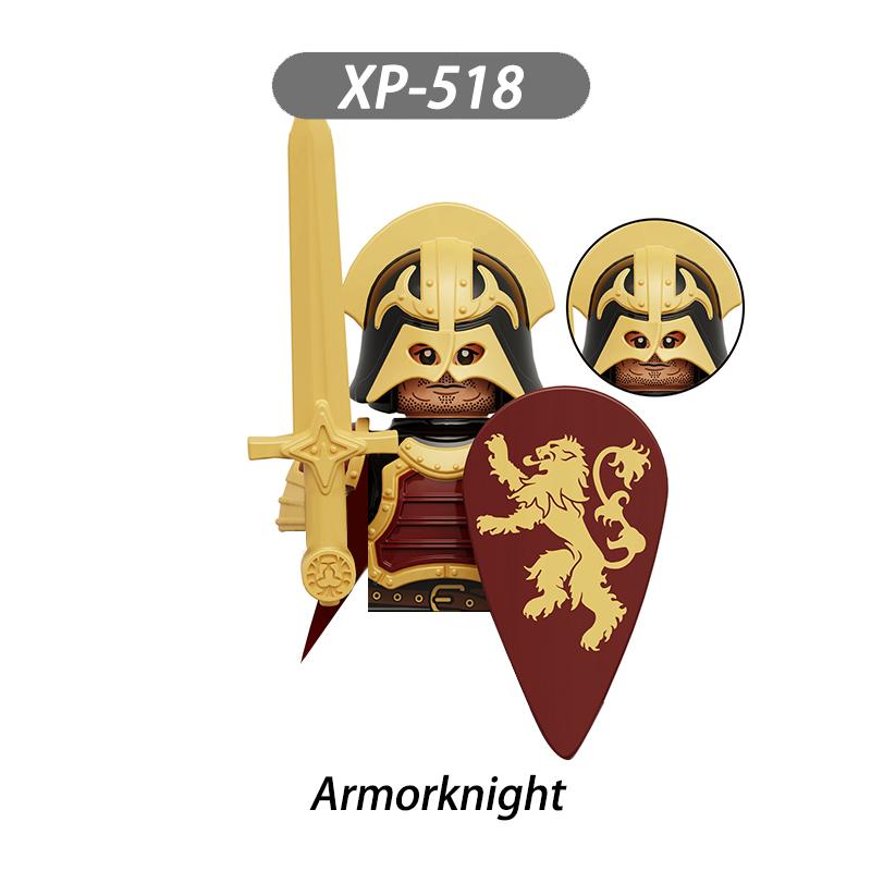 Medieval House of Casterly Rock Figures Warrior Armored Soldiers Army Weapons Helmet Blocks Bricks Toys