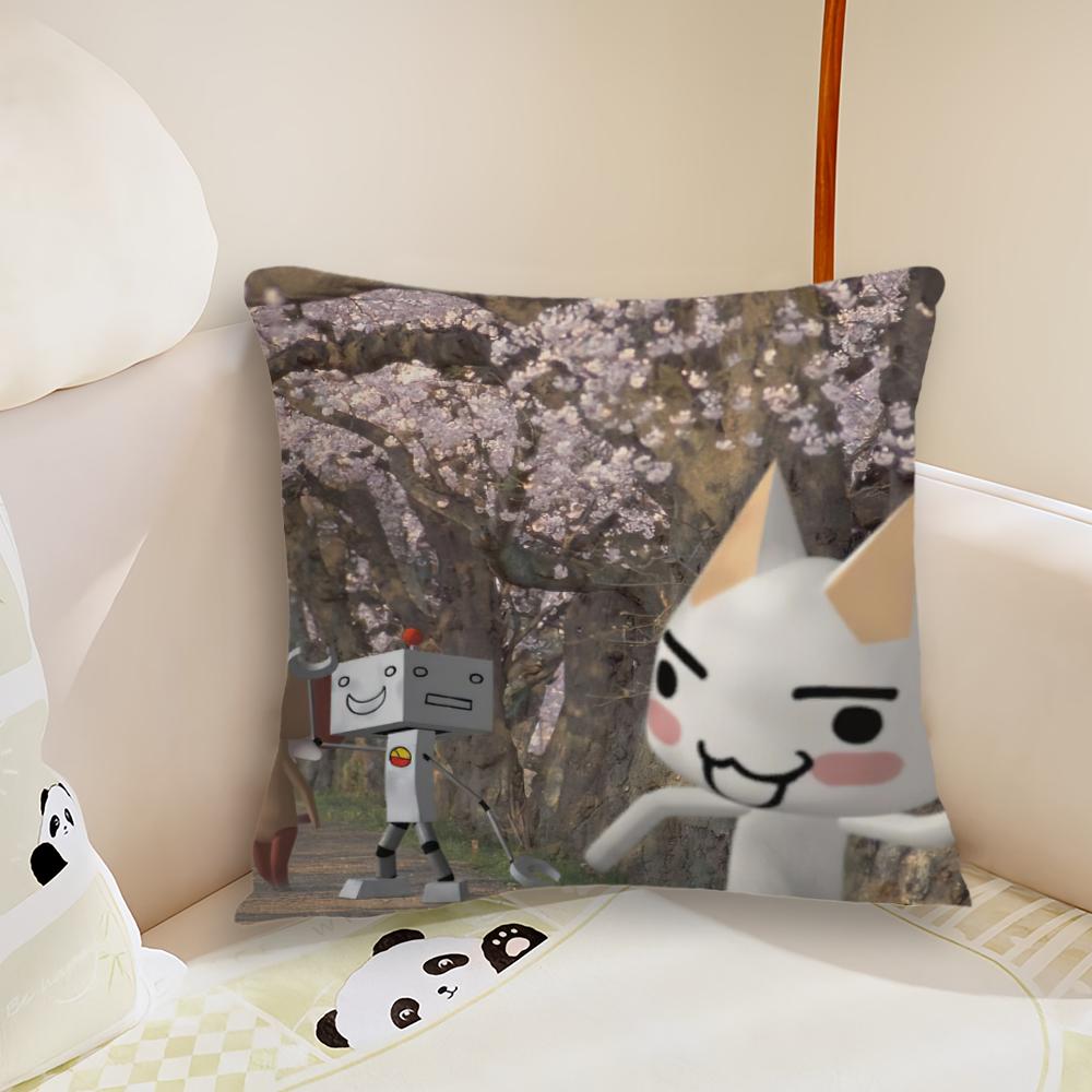 Cartoon TToro Inoue Cute cushion cover Pillow Case Plush Fabric Soft Double Sided Print Sofa Cushion Cover Throw Pillow Covers