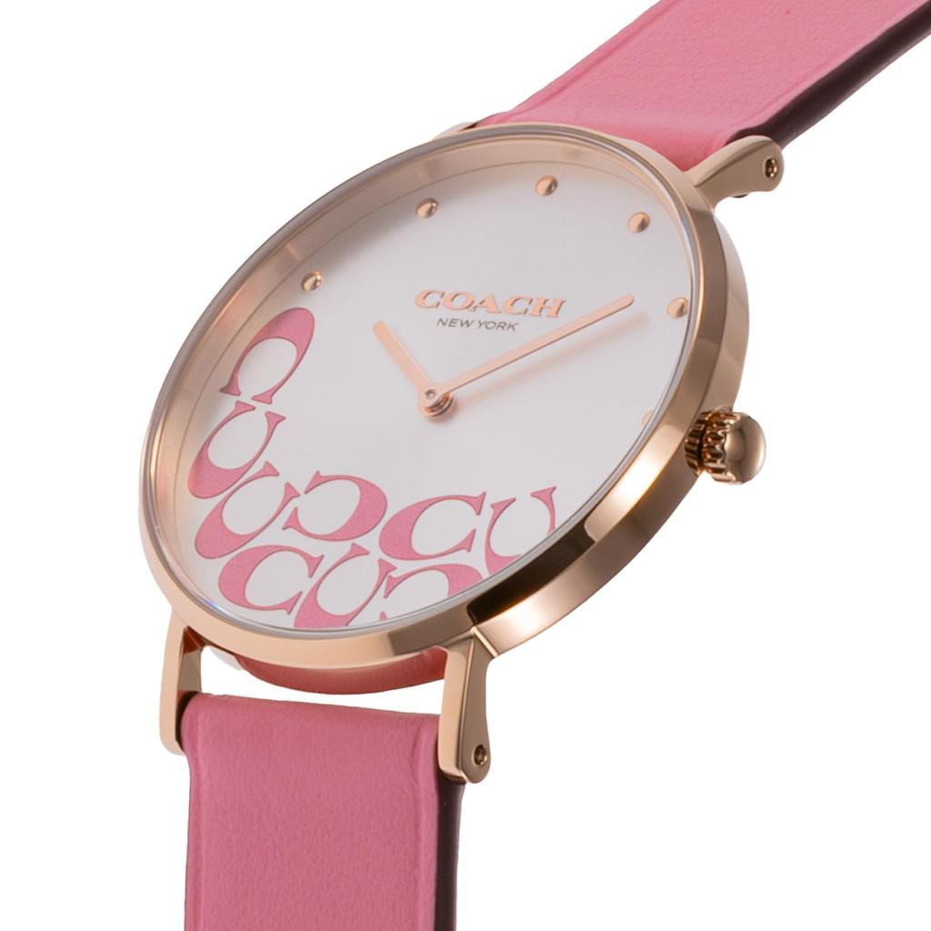 Watch PERRY Silver Dial Quartz Daily Waterproof Mineral Glass 36mm 14504135 Pink [Coach] Women's [Item]