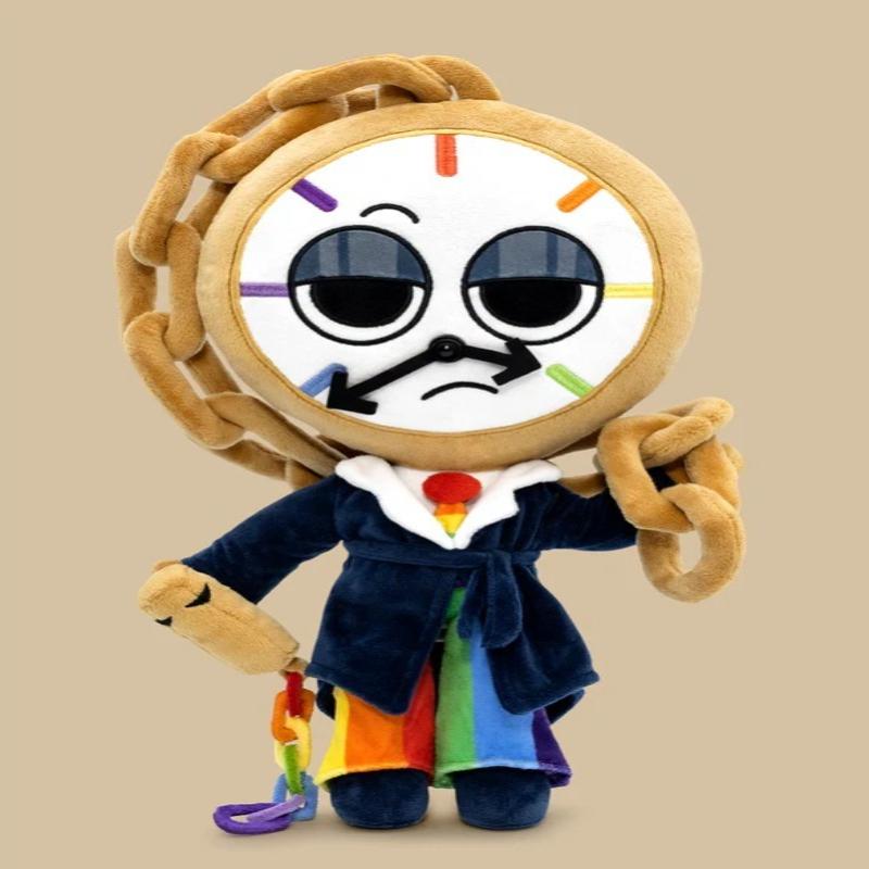 Colorful Clock Plush Toy New Cute Kawaii Soft Stuffed Cushion Plushie Creative Time Theme Doll Kids Gift Room Decor Collectible