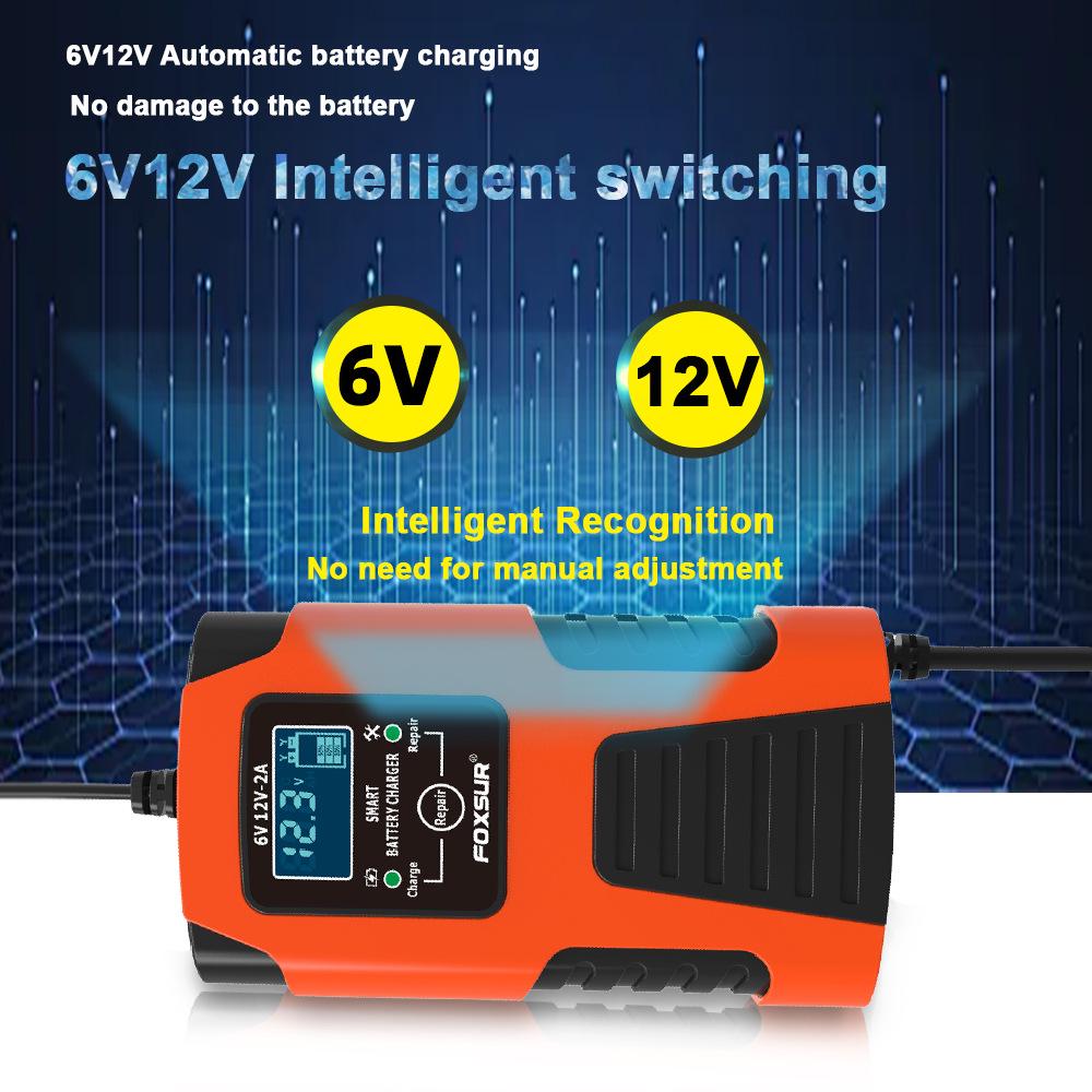 2A Intelligent Battery Charger for 6V/12V Vehicles and Children's Toys