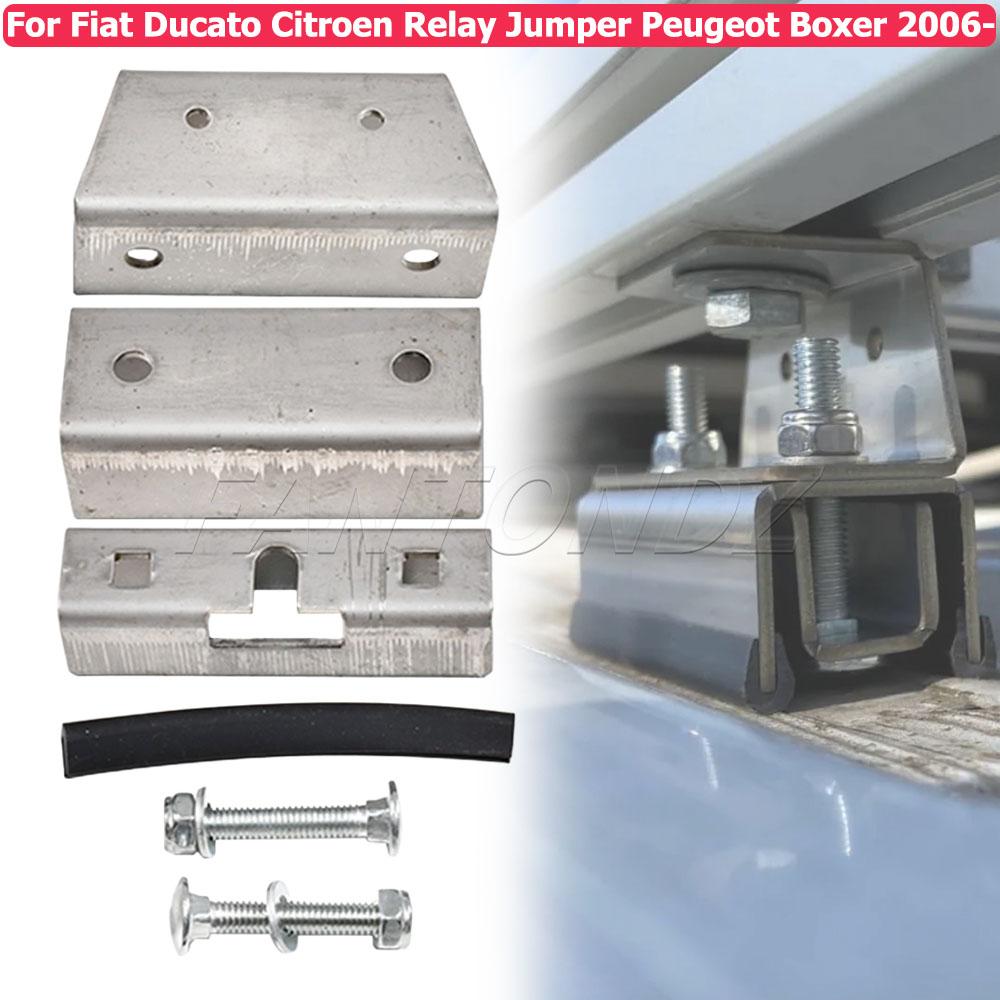 2/4 Zestawy Montażowe Bagażnika Dachowego Pasujące do Fiat Ducato Peugeot Boxer Citroen Relay Stal Nierdzewna Uchwyt Montażowy na Reling Dachowy Łodzi Vanu