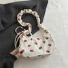 Geantă Tote Nouă din Catifea Dulce Trendy Capacitate Mare Fermoar Geantă de Sub Braț Blândă Femei Fete Y2k Geantă de Umăr Căpșuni