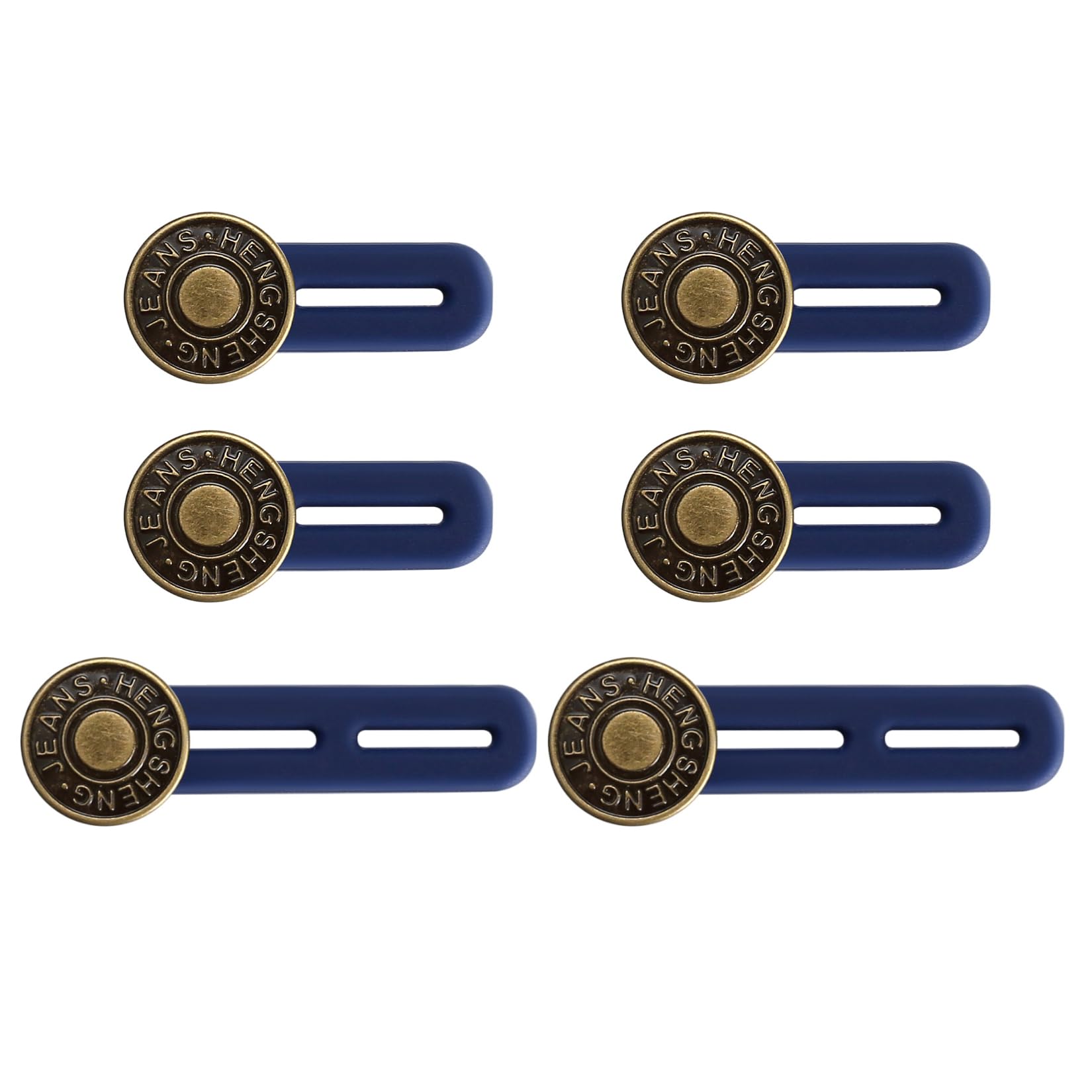 6pcs Jeans Button Extender Universal Pants Extender Button for Women Men Adjustable Elastic Waist Silicone Extender Buckle Set