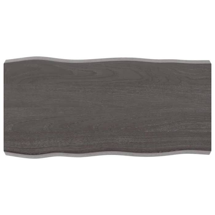 VidaXL Dessus de table bois chêne massif traité bordure assortie 364006