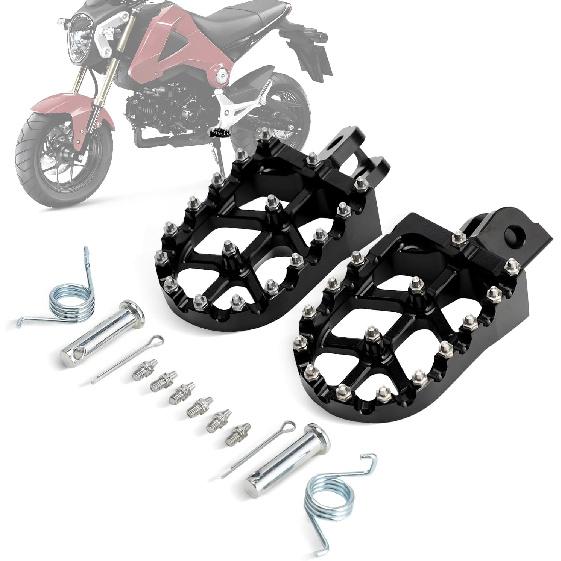 

AnXin Motorcycle Foot Pegs Footpegs Footrest Foot Pedals Rests CNC for Grom MSX 125 MSX125 GROM125 2013-2023 MONKEY 125 2020-2022 Grom Clone Black Large чёрный