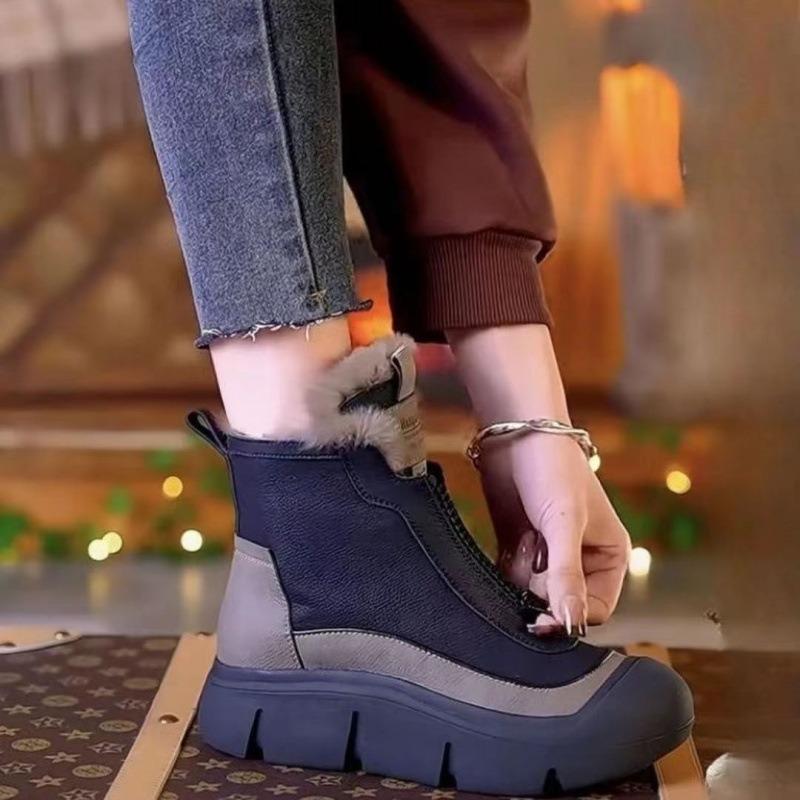 Autumn/winter New Snow Cotton Boots Women's Long Plush Insulation Non-slip Hundred with Martin Boots
