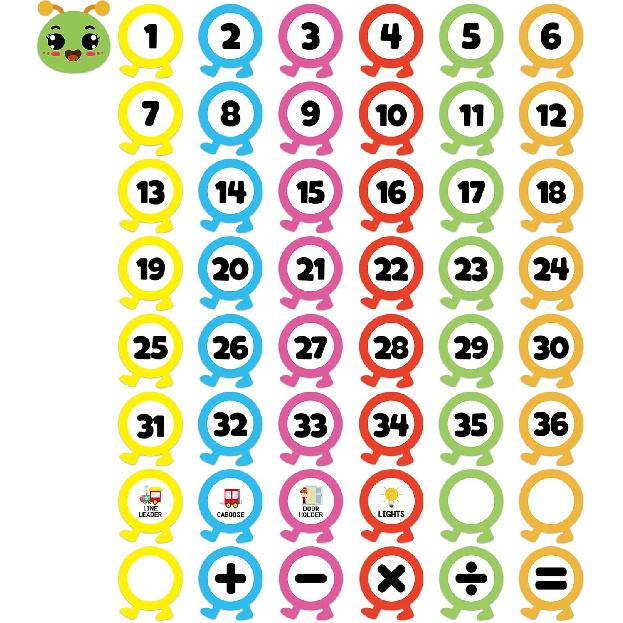 FLYAB Line up Spots for Classroom Floor Stickers - 48Pcs Bee Number Stickers Floor Numbers for Classroom Lining up for Back to School Kindergarten
