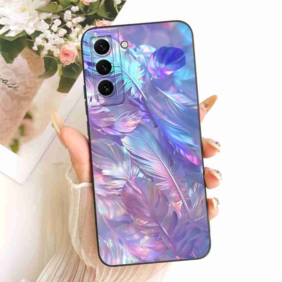 For Samsung Galaxy S22 5G Case Colorful Butterfly Flowers Silicone Back Cover For Samsung s22 S22 5G SM-S901B Bumper Cases Funda