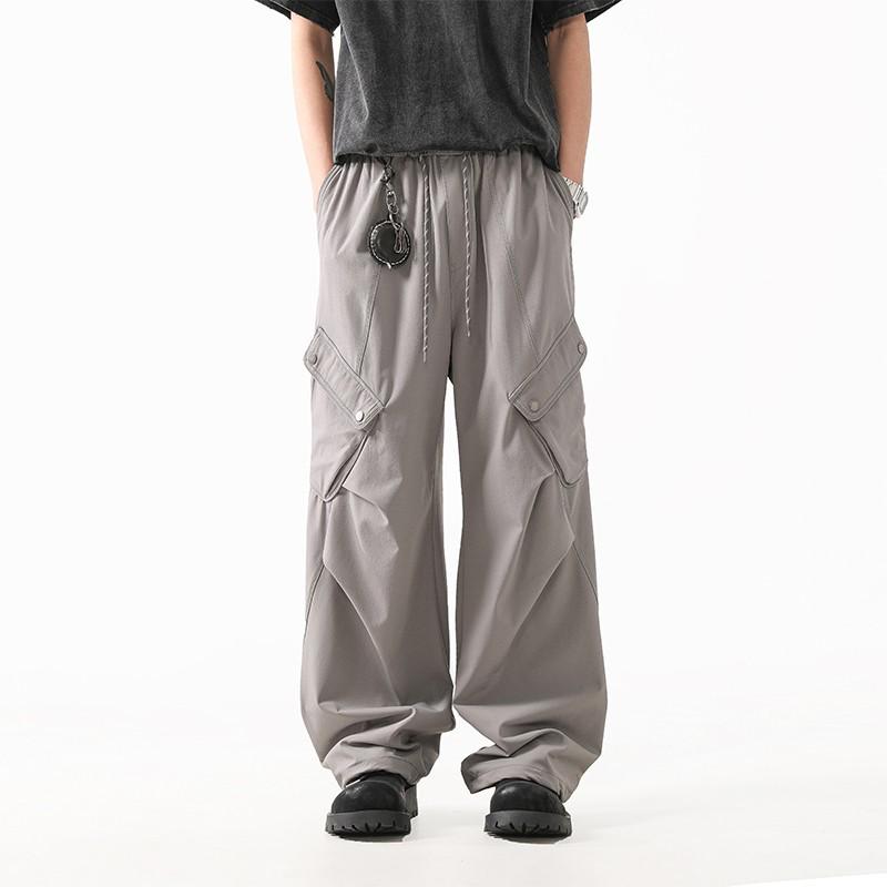 

Unisex Cleanfit Casual Cargo Pants with Street-Style Arc and 3D Pockets Medium сірий колір
