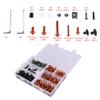 Viprh Motorcycle 198PCS Universal Fairing Bolt Screw Bodywork Kit Compatible with Honda Kawasaki Ducati Orange