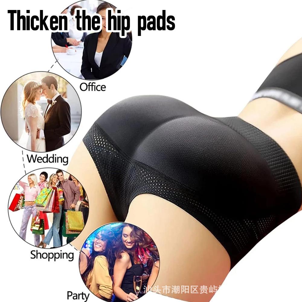 Women's Mid-Rise Thickened Panties Seamless Butt-Lifting with Padded Buttocks Enhanced Buttocks and Hips Padded for a Perky Bottom