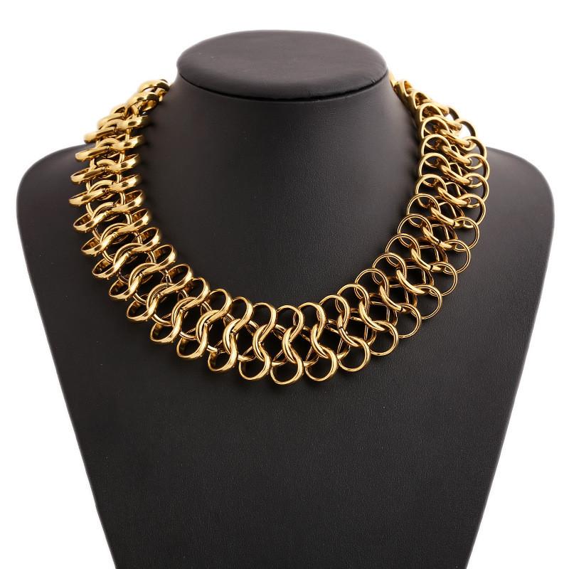 Retro Iron Chain Necklace With Zinc Alloy Accent For Fashionable Women