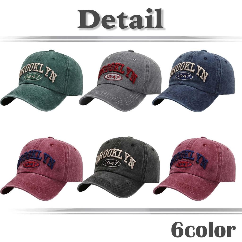 Baseball English CA955 [White Fang] Hat, Cap, Letters, Embroidered, Brim, Stylish, Fashionable, Cool, Men's (Gray)