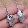 Trendy and Elegant Evil Eye Hand Talisman Amulet Drop Earrings Lucky Graduation Gift for Date Nights