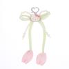 Ins Fresh Tulip Hello Kitty Keychain Y2K Trendy Sweet Imitation Pearl Bowknot Keyring Bag Pendant Backpack Hanging Decor Gift