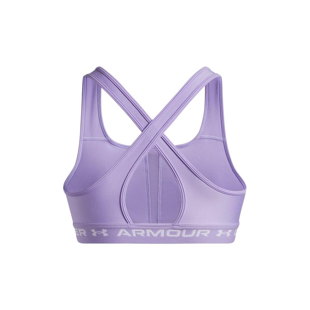 Under Armour Crossback Medium Intensity Training Breathable Comfortable Sports Bra Women Underwear Light-Purple 1361034-538