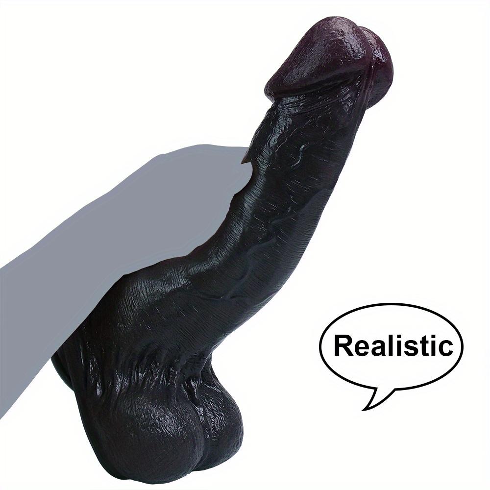 35cm Oversized Realistic Dildo, Huge Mushroom Head Soft Silicone Penis, 4 Colors Available, Wearable Harness Compatible, Lifelike Adult Toy