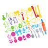 41PCS Dough Tools Set Rich Colors Various Shapes Plastic Dough Tools Kit for Kids Children