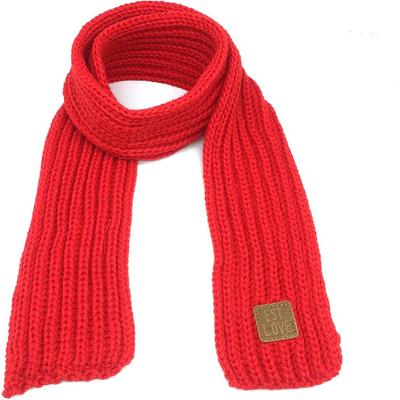 Kids Knit Scarf Winter Fashion Solid Color Toddler Baby Scarves Wrap Neck Warmer