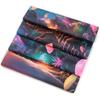 SparkLia Blacklight Mushroom Forest Tapestry - UV Reactive Glow in the Dark Fantasy Waterfall Wall Hanging, Colorful Neon Mushroom Landscape Art