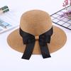 new summer sun cap women straw hat with bow visor fashion hat