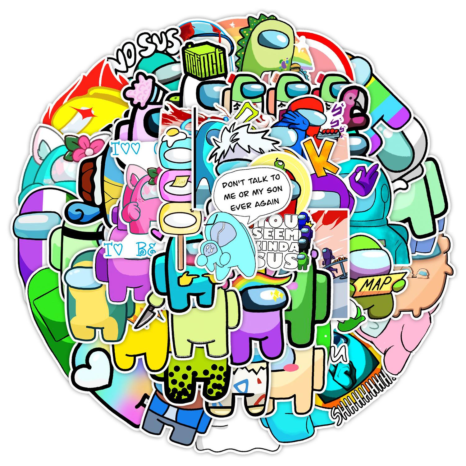 

50 шт. игровые наклейки для ноутбука, багажа, скутера, автомобиля, граффити, декоративные наклейки, креативные наклейки для журнала