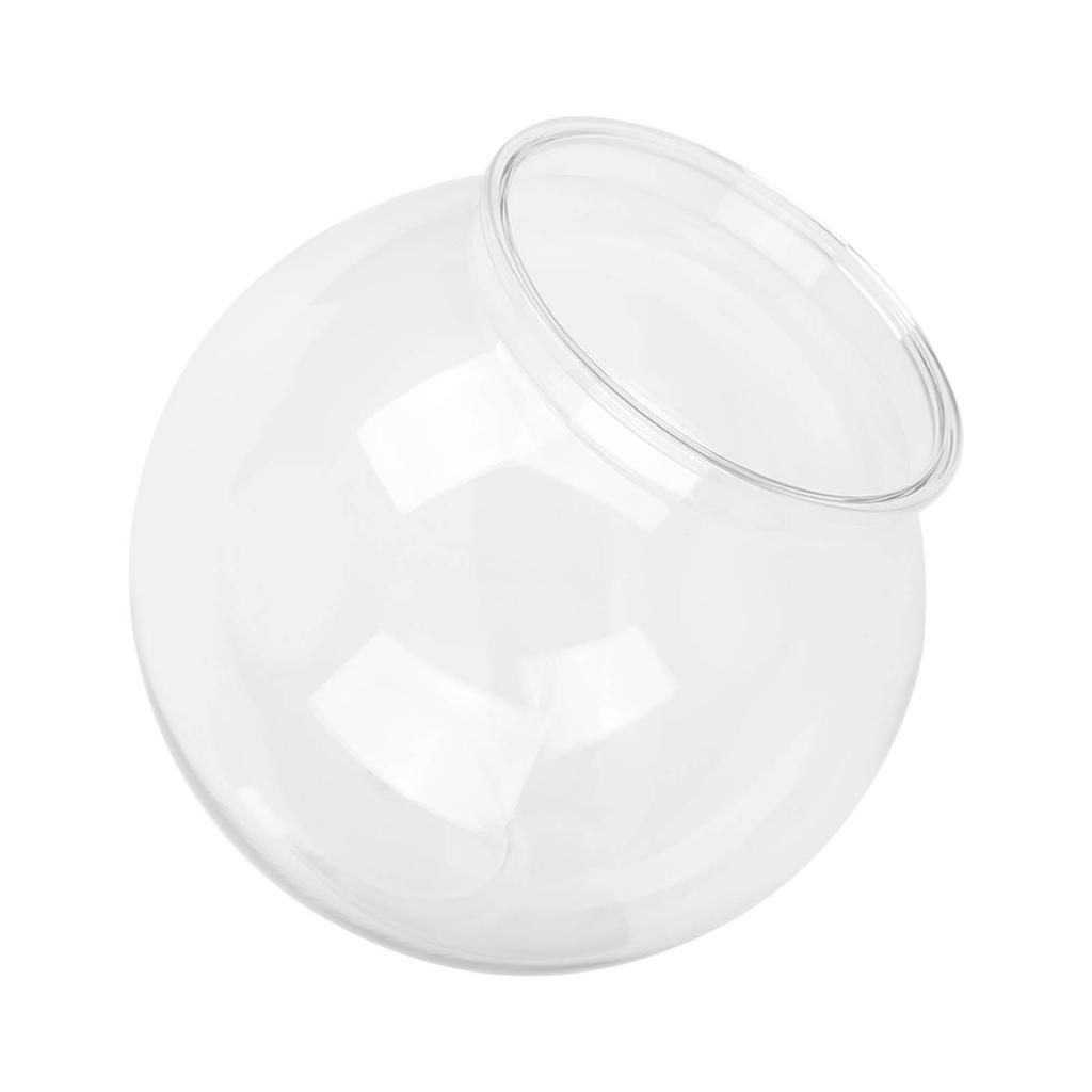 Heavy Duty Plastic Round Fish Bowl Break Proof Multipurpose Small Round Fish for Desk Bookcase Decorations