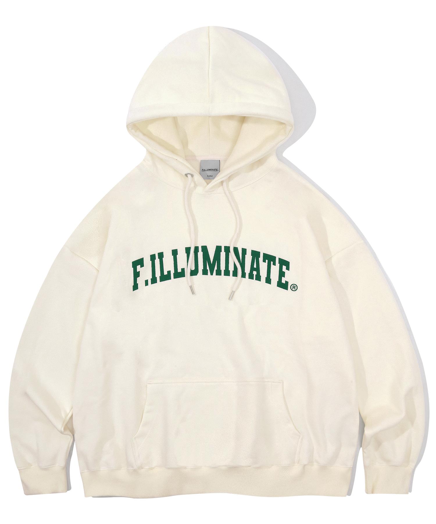 Illuminate Oversized Arch Logo Hoodie - Cream Cream/Xl