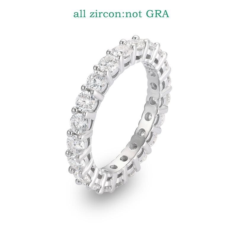 Smyoue 3mm Certified Moissanite Rings for Women Full Diamond Sparkling Bride Jewelry Wholesale 100% 925  Silver 9 Color