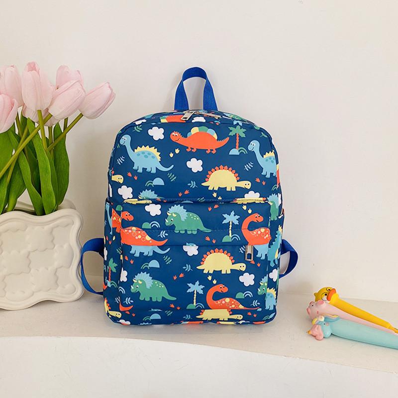 Adorable Cartoon Dinosaur Backpack For Kids Lightweight Durable Nylon School Bag