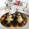 Runder Teppich mit Berner Sennenhund-Muster, Teppich für Wohnzimmer, Schlafzimmer, Spielzimmer, Rutschfeste Fußmatte, Feiertagsgeschenke und Geburtstagsgeschenke.