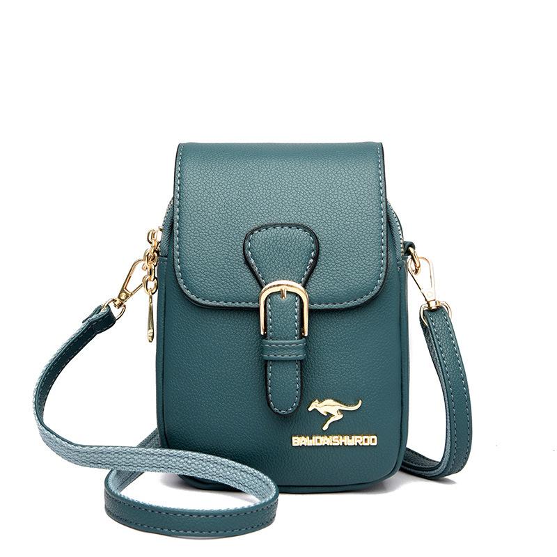 Damentasche Neue Damen-Handytasche Einfache und vielseitige weiche Leder-One-Shoulder-Crossbody-Münzbrieftasche Trendy