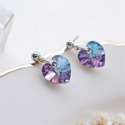 Women's Heart Purple Petite Combo Everyday Look Earrings (9349805)