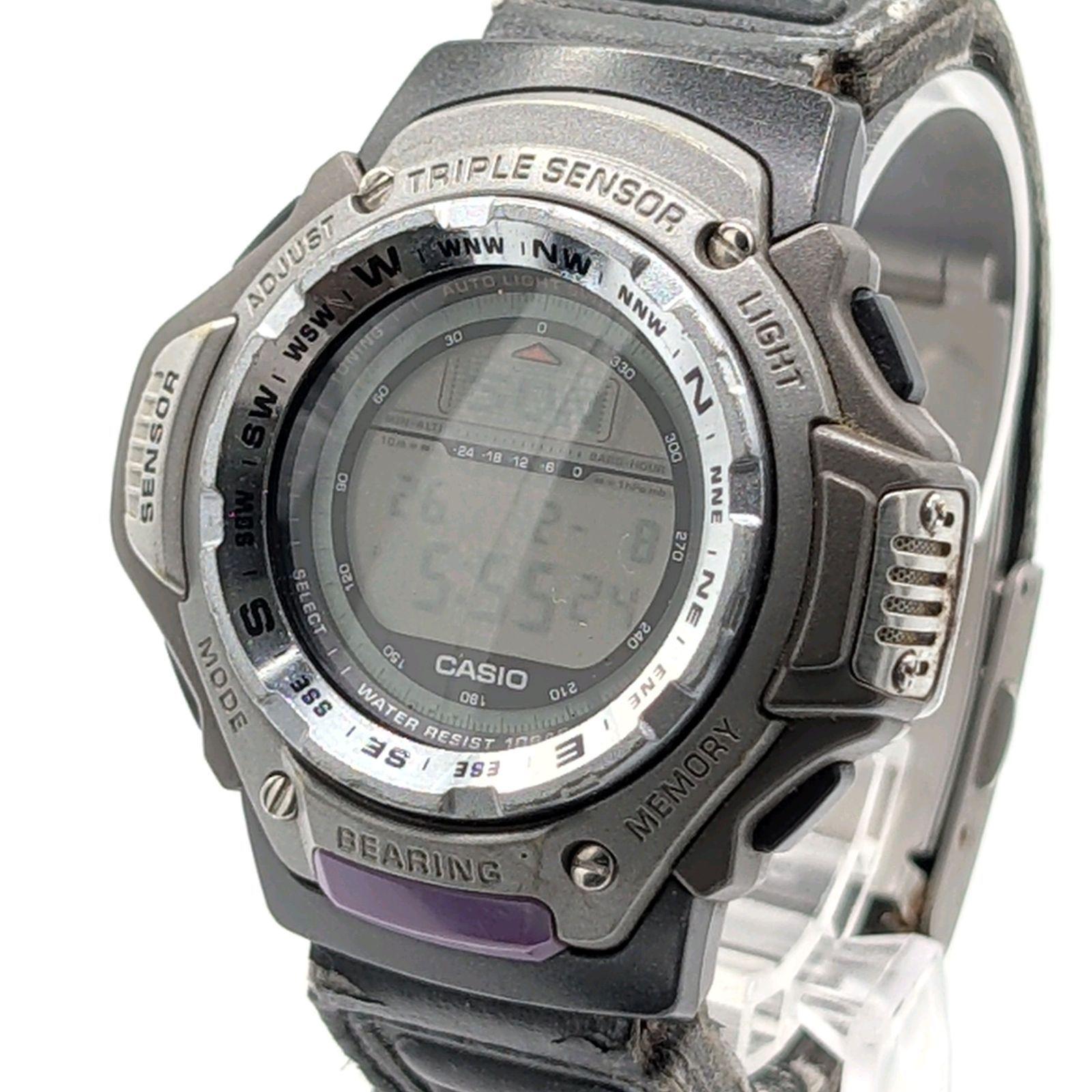 Used CASIO PROTREK PRT-410 Watch Quartz Men s Black Digital Round Y2K 00S Vintage Working Casio PROTREK Watch Quartz Men s Black Digital Vintage