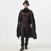 Halloween Court Gentleman Men's Trench Coat, Autumn and Winter Stage Performance Clothes Party Jacquard Coat Cape