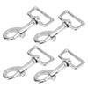 4PCS Snap Hook Square Ring Single Head Dog Leash Buckle Stainless Steel for Wallet BackpackL85mm   150kg